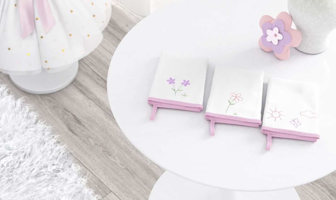 Jogo de Fraldas Boca Malha Floral Monet — vista alternativa