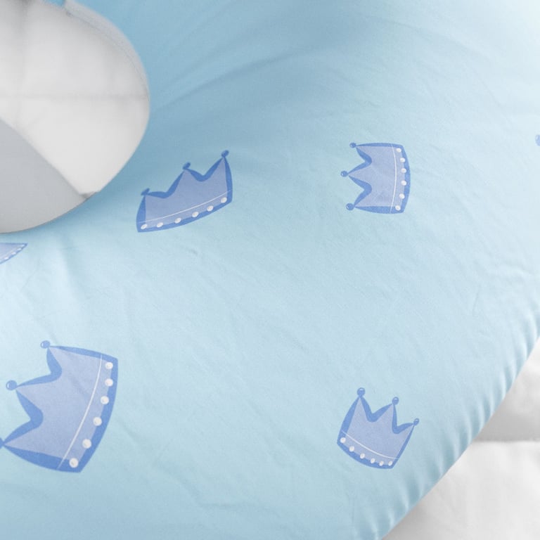 Almofada Amamentação Menino Príncipe Azul Frente e Verso com Laço — vista alternativa