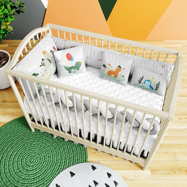 Kit Berço Trança Dinossauro Aquarela — vista alternativa