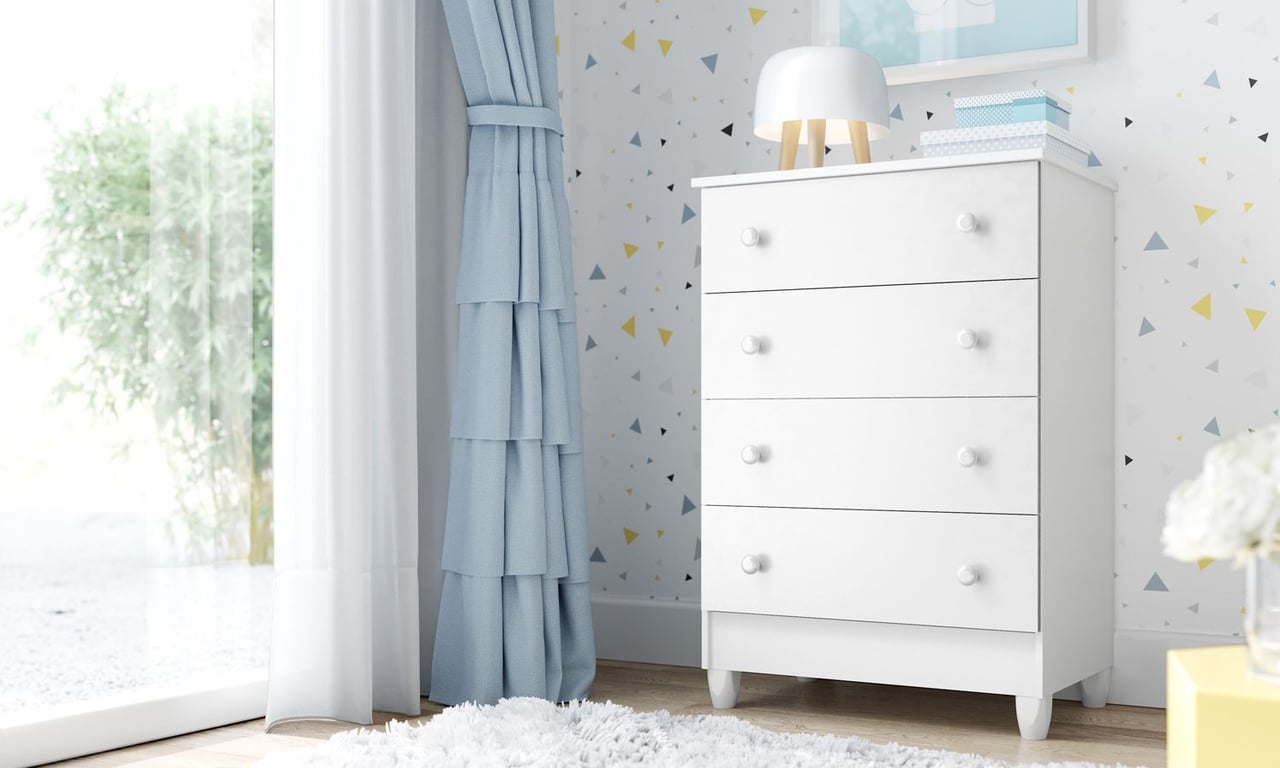 Cômoda Infantil Branco Mel Flat — vista alternativa