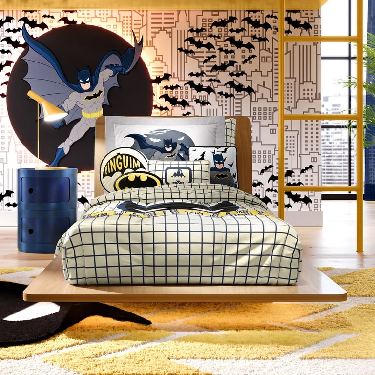 Manta Infantil Solteiro Dupla Face com Soft Batman 1,20M — vista alternativa