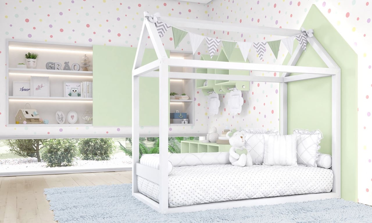 Cama Casinha Montessoriana Branco — vista alternativa