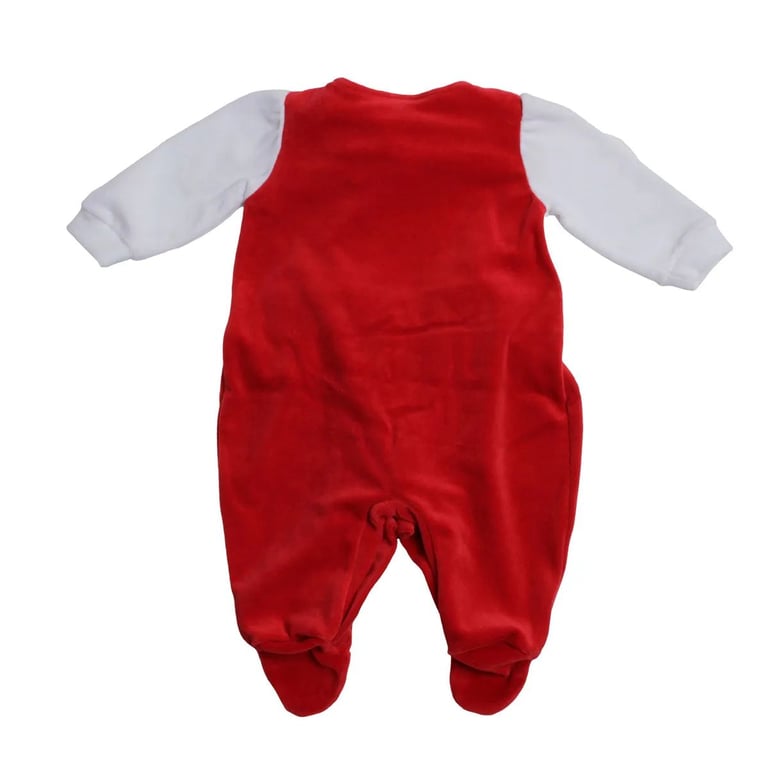 Saída Maternidade Din Don Em Plush Gola Com Renda E Suspensório Vermelho — vista alternativa