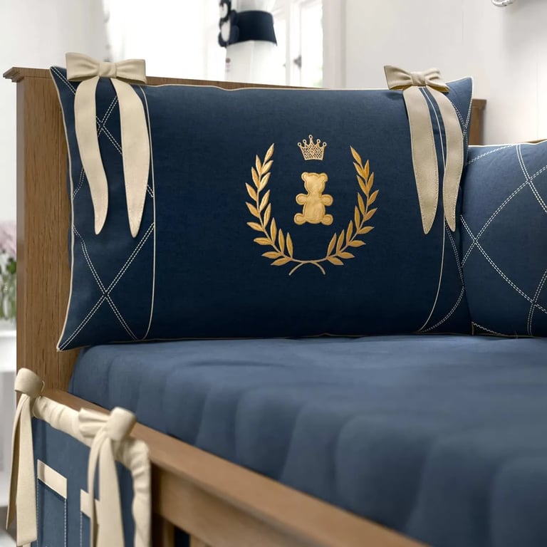 Kit Berço Realeza Marinho Premium