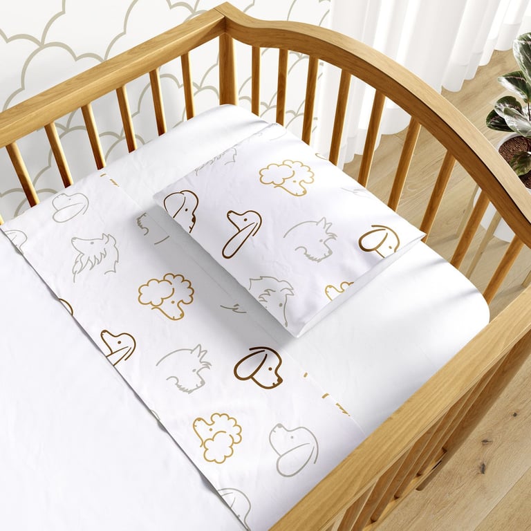 Jogo de Lençol Berço Cachorrinhos 3 peças — vista alternativa