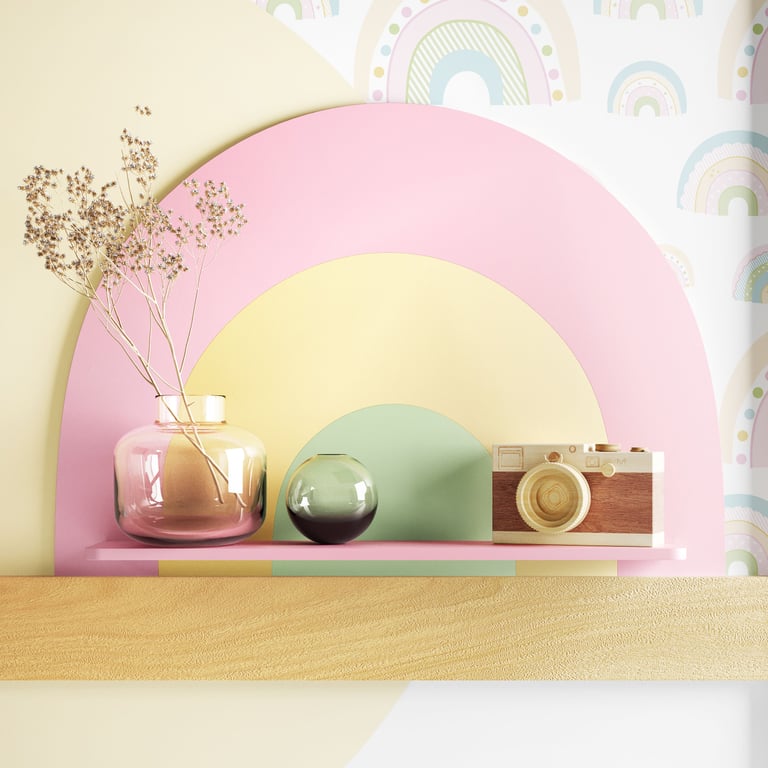 Prateleira MDF Arco-Íris