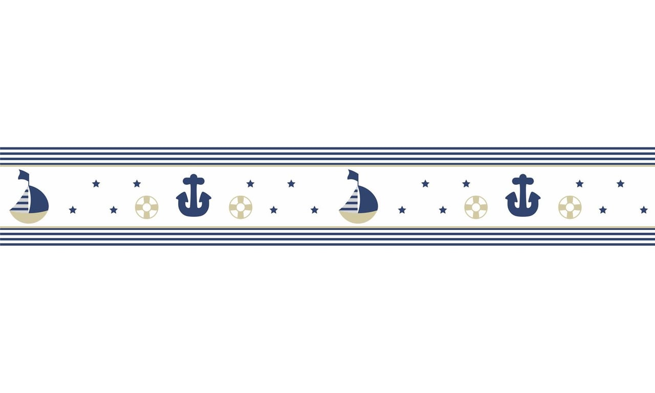 Faixa Adesiva de Parede Urso Marinheiro Azul — vista alternativa