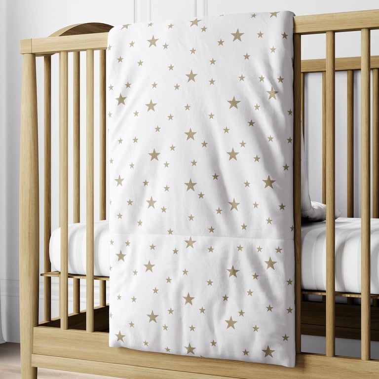 Edredom de Berço Estrelinha Bege