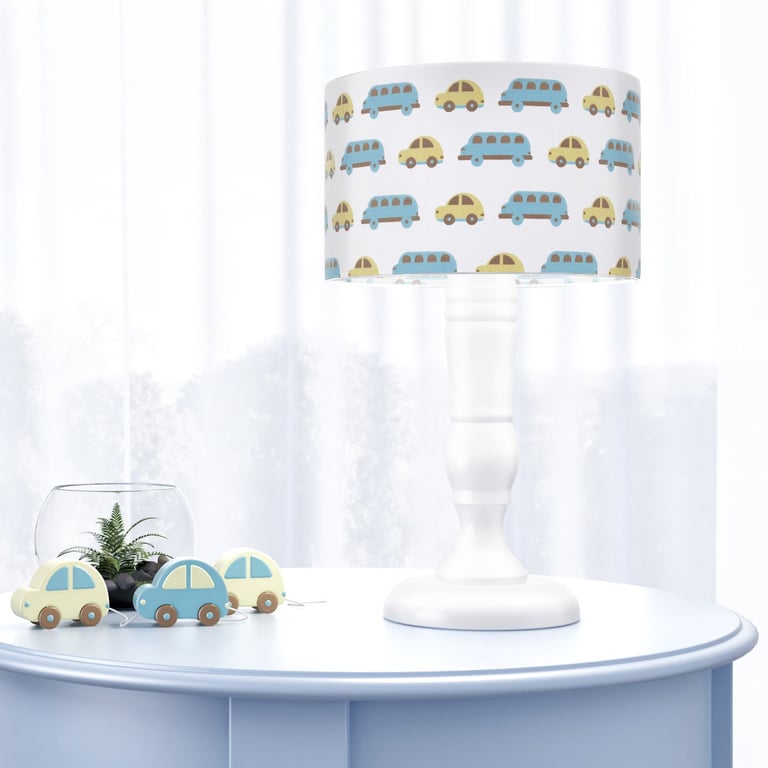 Abajur Madeira Carrinhos