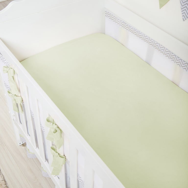 Lençol de Baixo Berço Verde