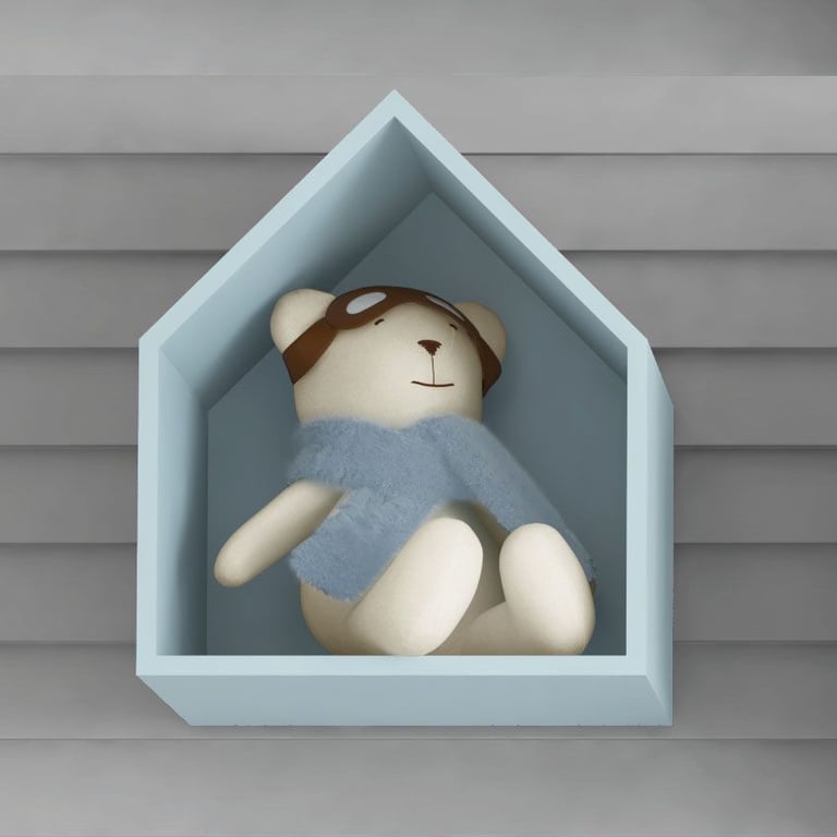 Nicho Casinha Azul Bebê