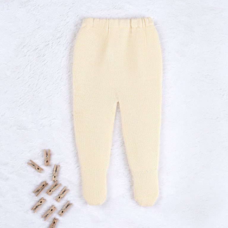 Calça Bebê Tricot Pézinho Canelado Vermelho