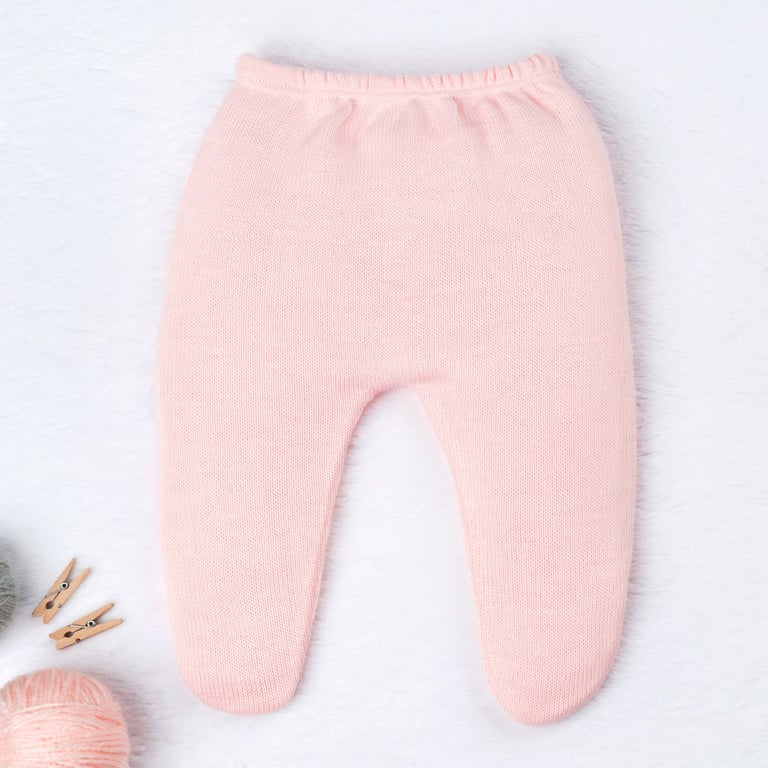 Saída Maternidade Tricot Primeiro Vestidinho com Pérolas Rosa 03 Peças — vista alternativa