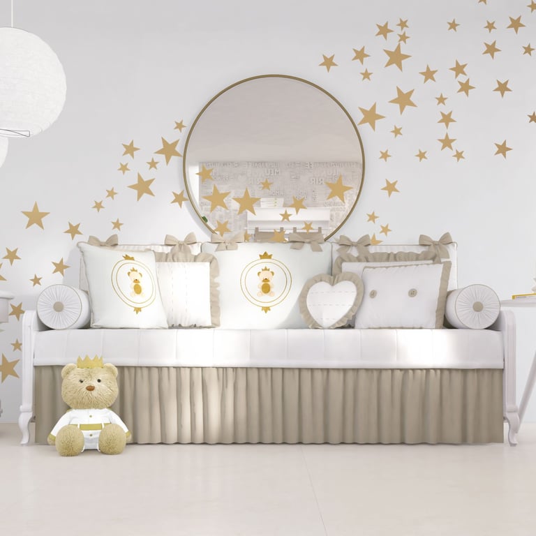 Kit Cama Babá Urso Teddy Realeza