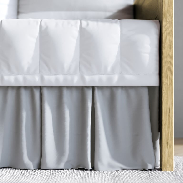 Saia de Cama Babá Franzida Cinza