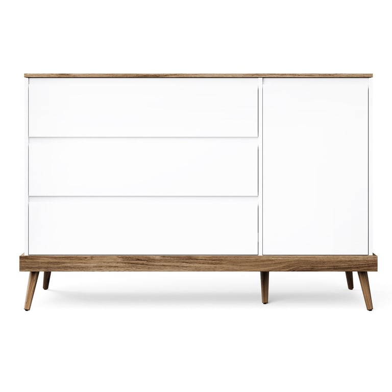 Cômoda Infantil Branco com Porta Retrô Canção de Ninar — vista alternativa