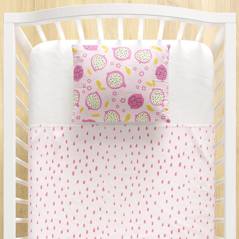 Jogo de Lençol Berço Pitaya Rosa