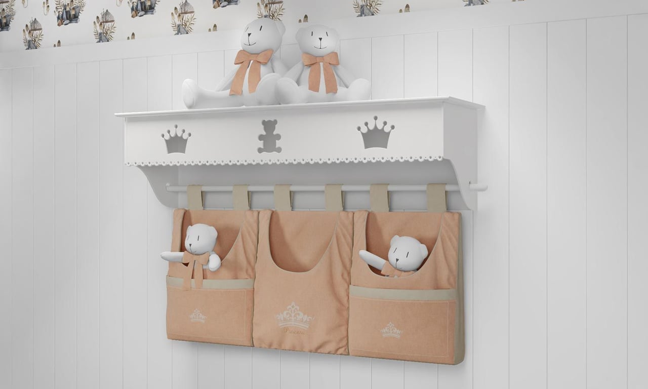 Porta Fraldas Varão Princesa Rosé Premium — vista alternativa