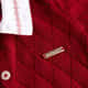 Saída Maternidade Tricot Vermelha Com Gola 02 Peças - imagem 4