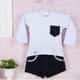 Conjunto Manga Longa e Short Com Pedraria 9 a 12 Meses - imagem 1