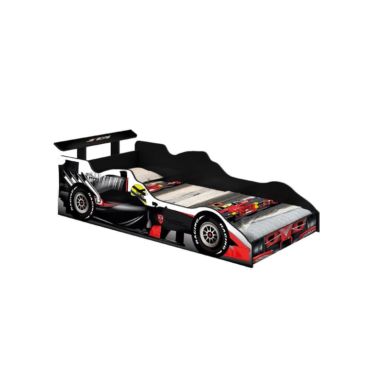 Mini Cama Infantil Carro de Fórmula 1 Preto