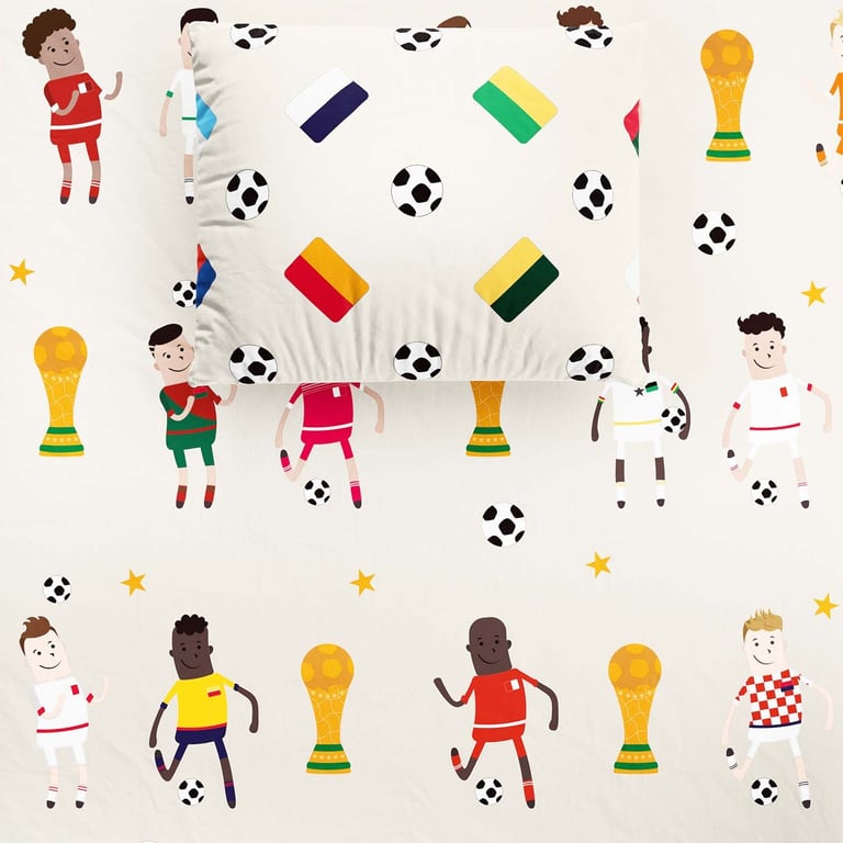 Jogo de Lençol Berço Torneio das Seleções do Mundo — vista alternativa