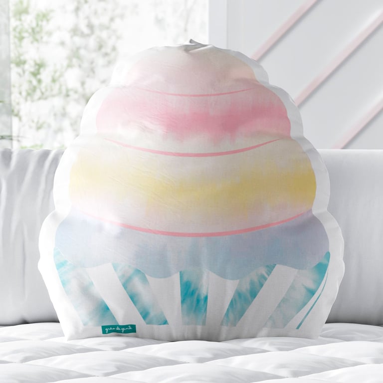 Almofada Cupcake Tie Dye Candy Colors 33cm