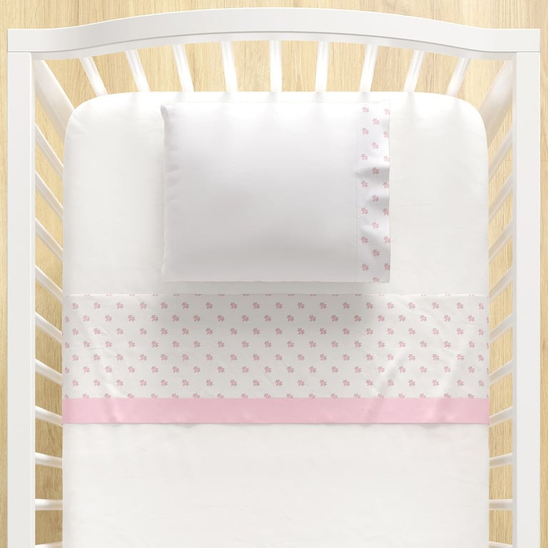 Jogo de Lençol Berço Floral 3 Peças