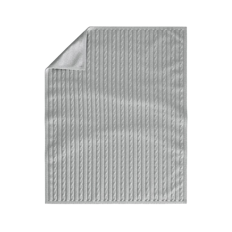 Manta Tricot Trança Cinza 1,20M — vista alternativa