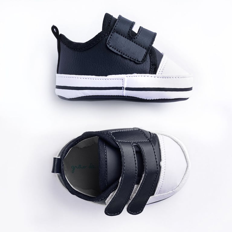 Tênis Bebê Casual Velcro Duplo Preto Tam 16 — vista alternativa