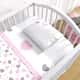 Jogo de Lençol Berço Corações Rosa 3 peças - imagem 3