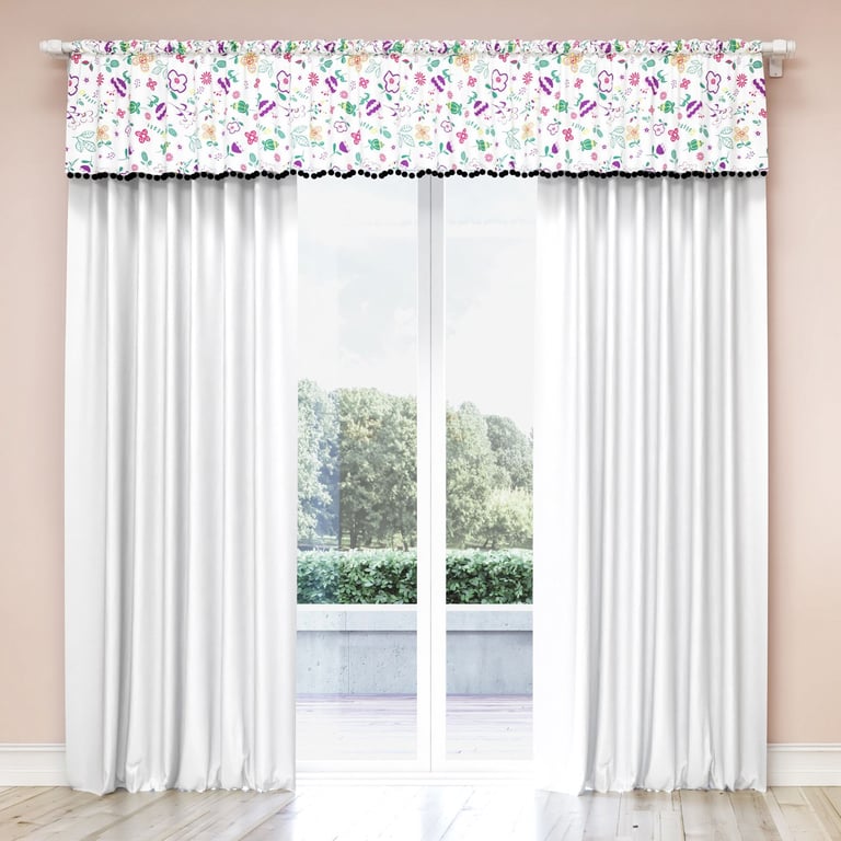 Cortina Floral Moderna 1,50m