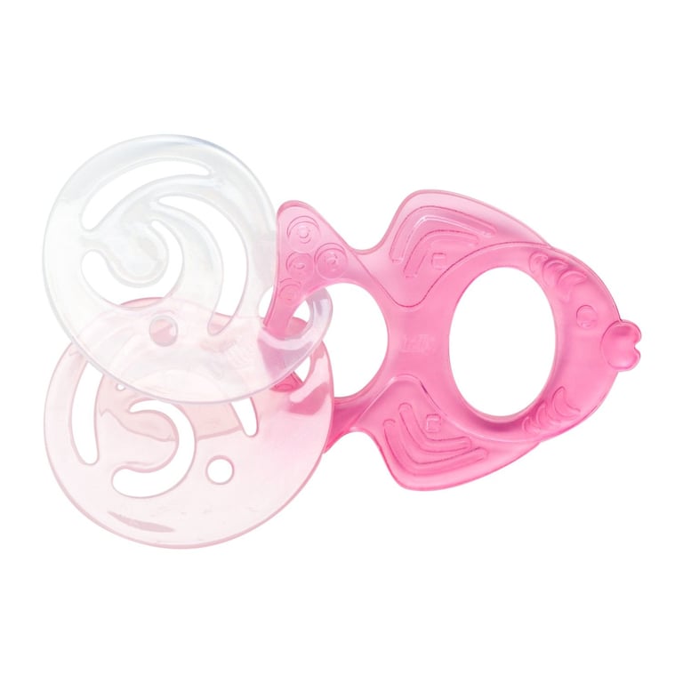 Mordedor Peixe com Penduricalhos Rosa