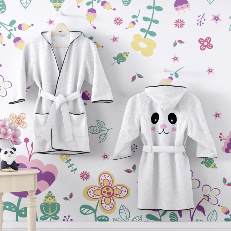 Roupão Panda Floral Moderna