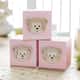 Cubo Decorativo Amiguinho Macaquinho MDF Rosa - imagem 2