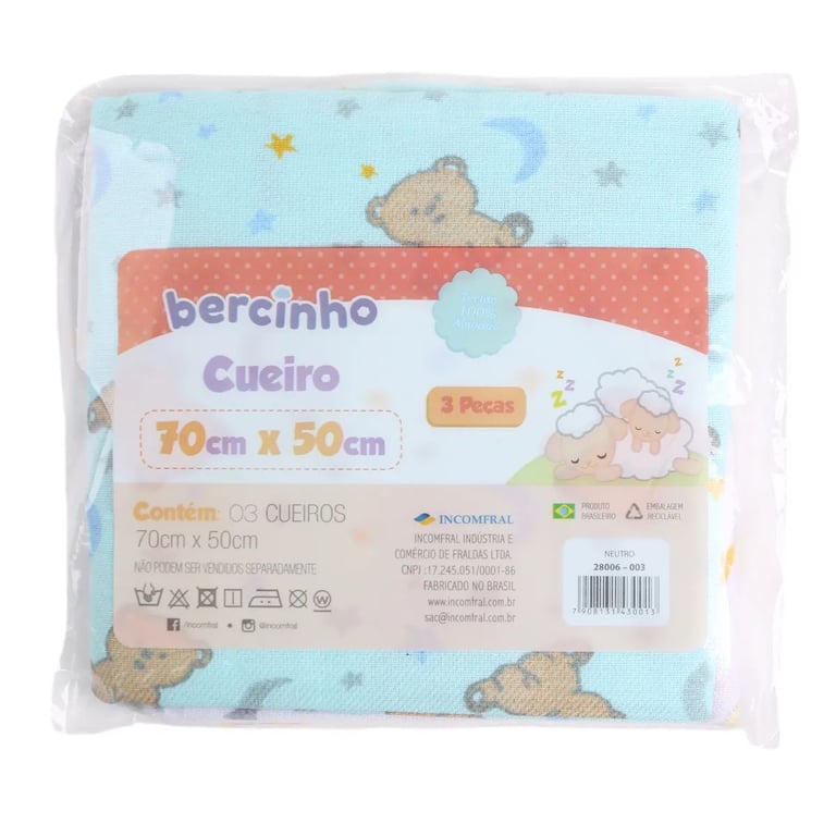 Kit Cueiro Incomfral Bercinho Estrelinhas