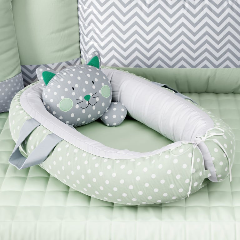 Ninho para Bebê Redutor de Berço Amiguinha Gatinha Rosa 75cm