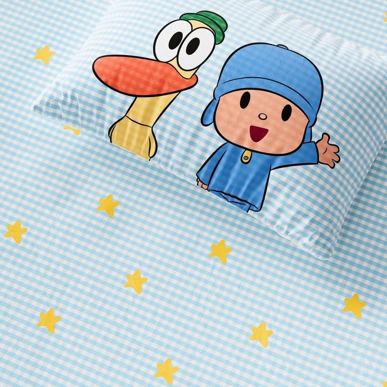 Fronha de Travesseiro Infantil Pocoyo e Pato