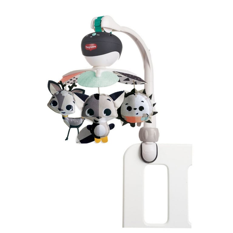 Móbile Musical Bichinhos da Floresta Preto e Branco