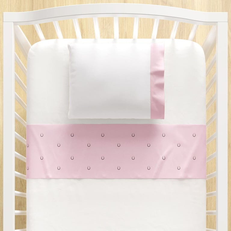 Jogo de Lençol Berço Bordado Frutinhas 3 peças