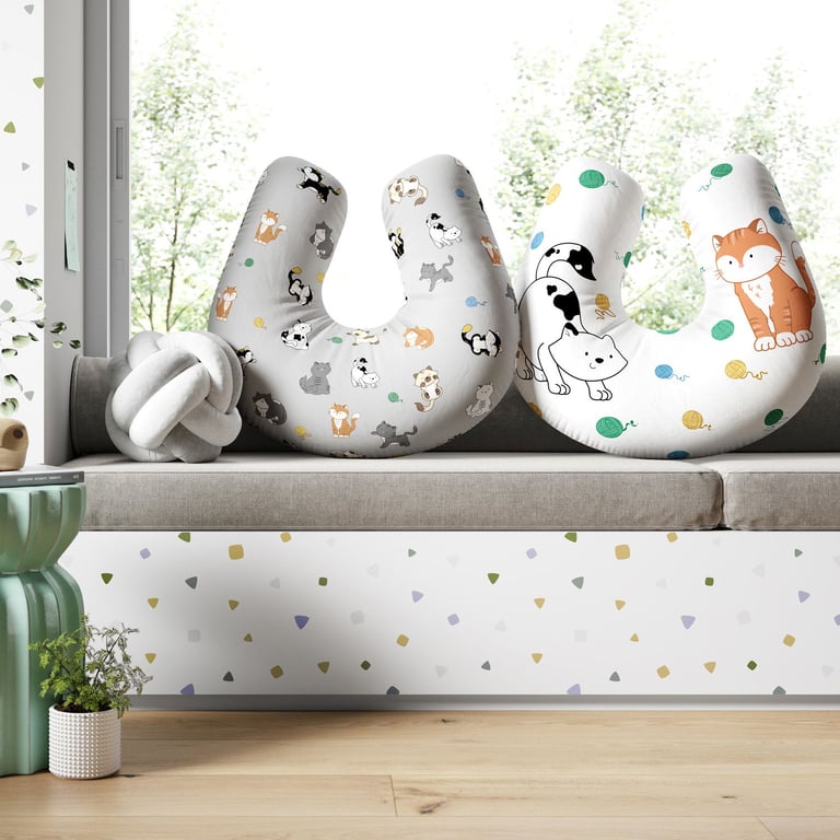 Almofada Amamentação Dupla Face Gatinhos — vista alternativa