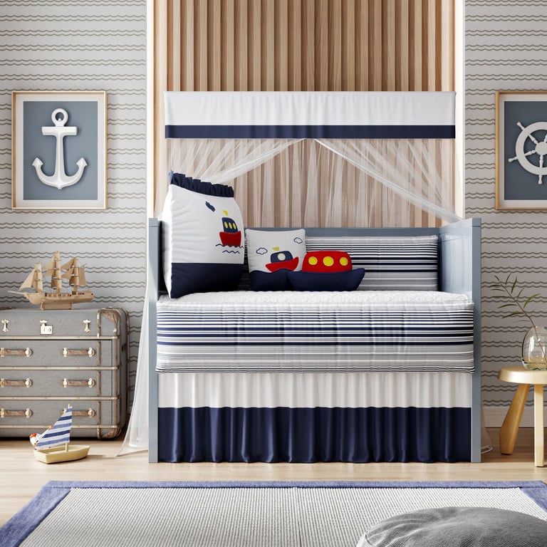 Kit Berço Marinheiro Azul Marinho — vista alternativa