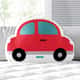 Almofada Carrinho Vermelho 31cm - imagem 1
