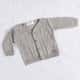 Casaquinho Tricot Trança Cinza Macaron - imagem 2
