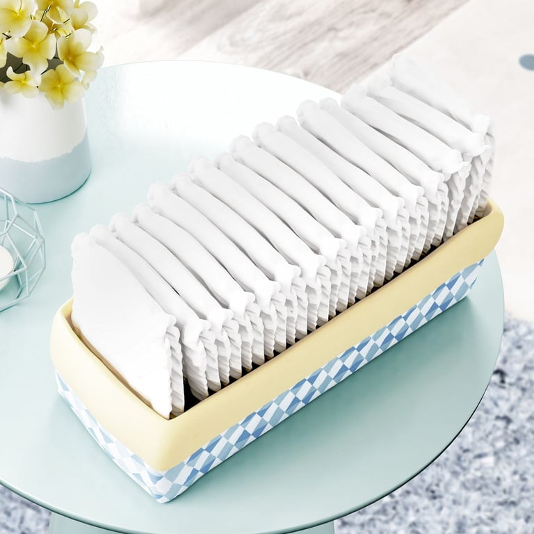 Cesto Organizador Estampa Triângulo e Amarelo 40cm