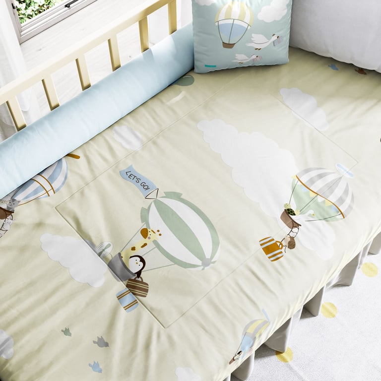 Edredom de Berço Bichinhos no Balão