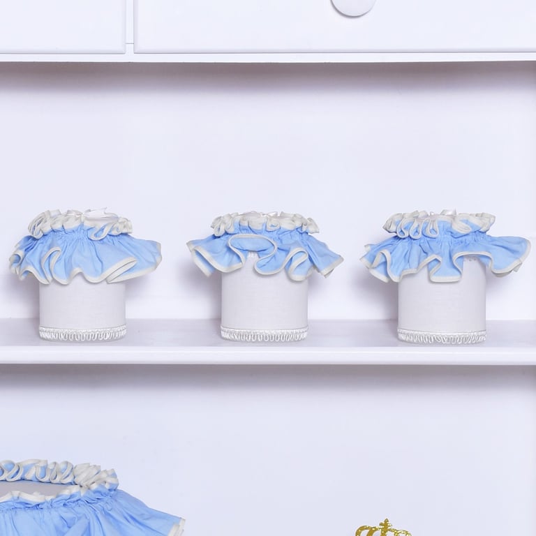 Jogo de Potes Sonho Meu Azul e Palha