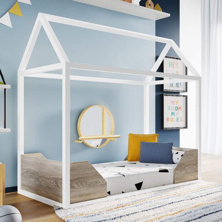 Mini Cama Casinha Montessoriana Branco Portugal