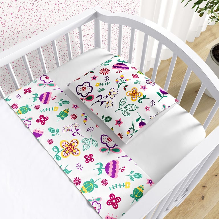 Jogo de Lençol Berço Floral Moderna 3 peças — vista alternativa