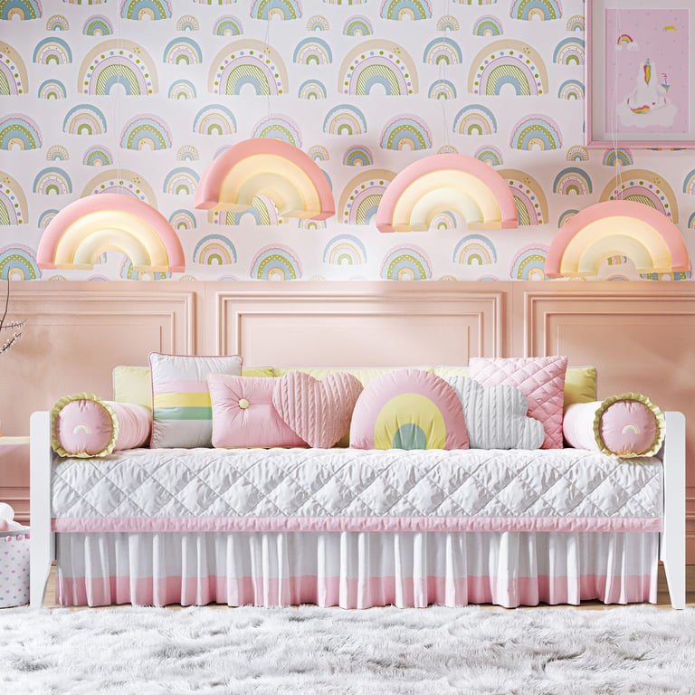 Kit Cama Babá Amiguinhas Arco-íris